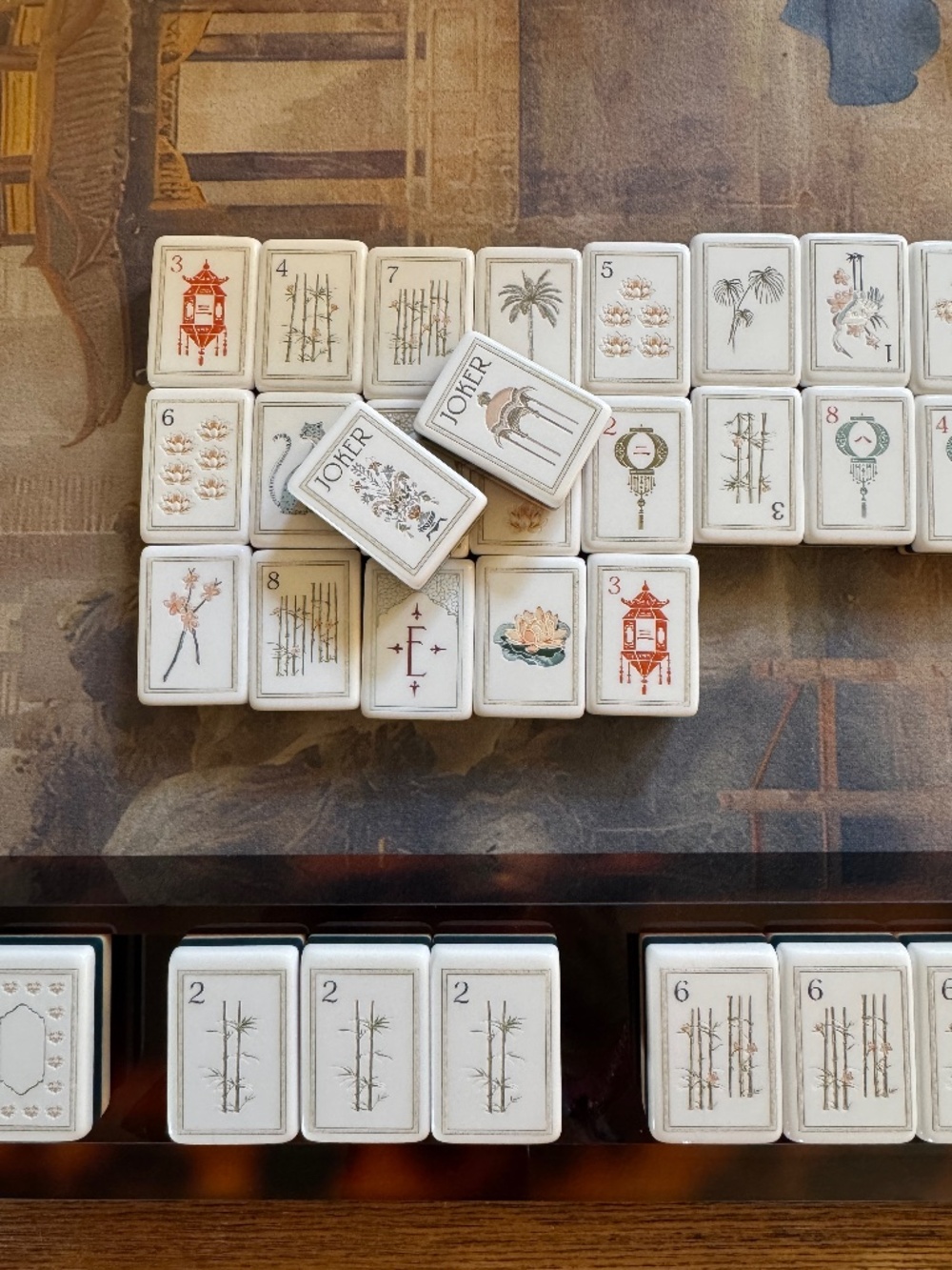 American Mahjong Tiles NEW, 7 day deliver: Featuring White Lotus as Dots.